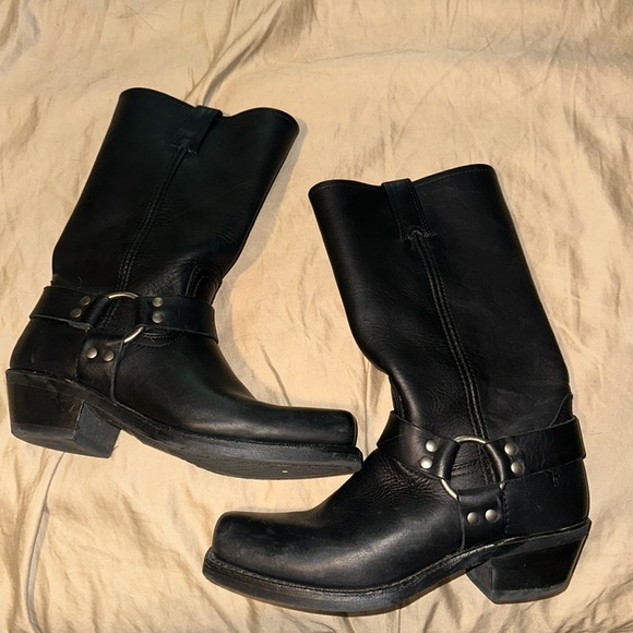 Frye Shoes - Frye 12R vintage harness biker leather boot 8.5